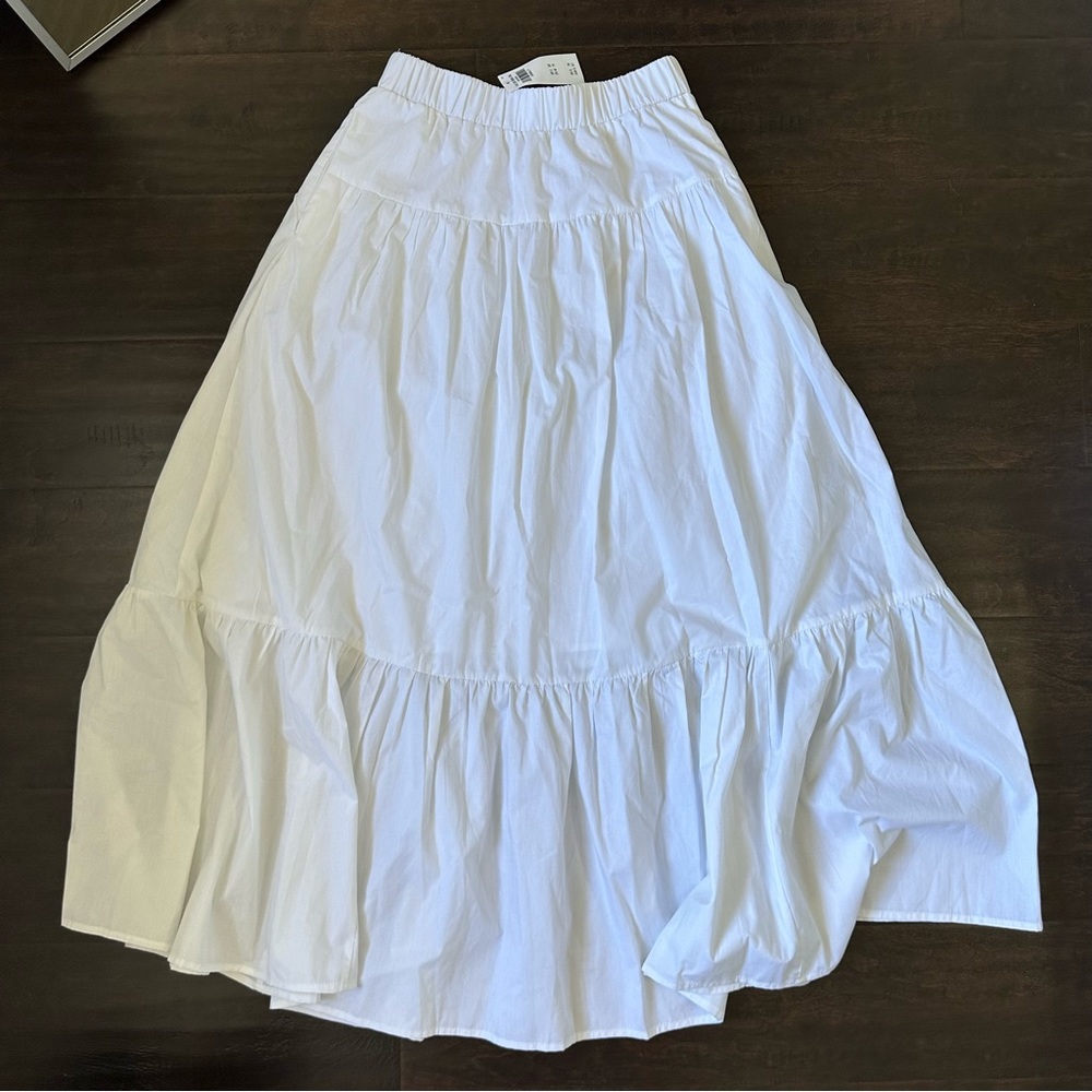 Abercrombie White Maxi Skirt